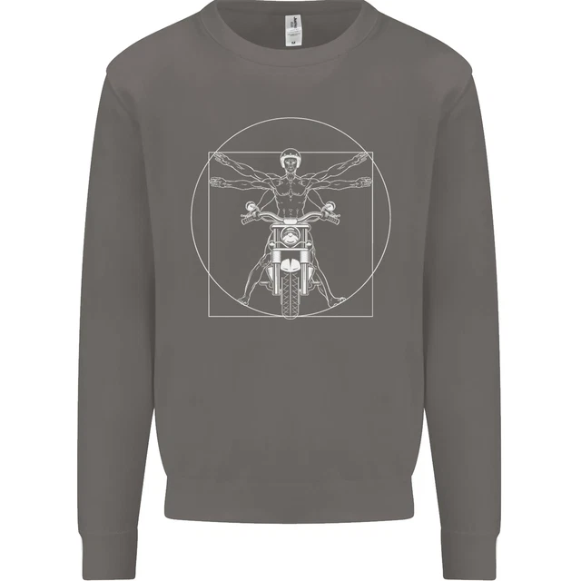 Felpa Maglione Maglione Moto Moto Biker Moto Moto Bitruvian 3