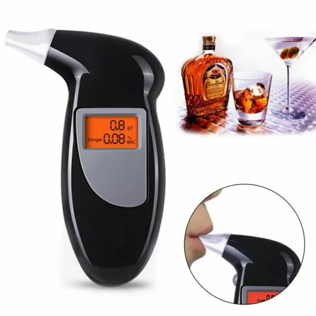New Professional LCD Digital Breath-Alcohol Tester Breathalyser Police UK Seller
