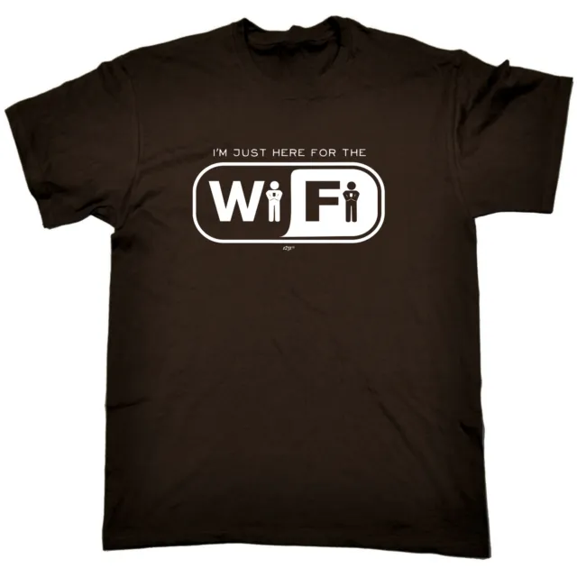 T-shirt magliette top Im Just Here For The Wifi da uomo divertenti novità