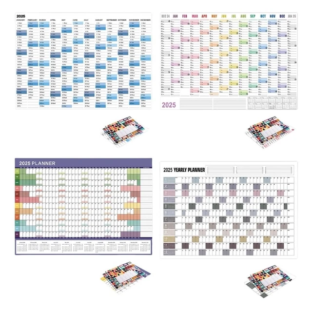 2025 FULL YEAR Calendar Wall Planner 2025 Yearly Planner Home Planner ...