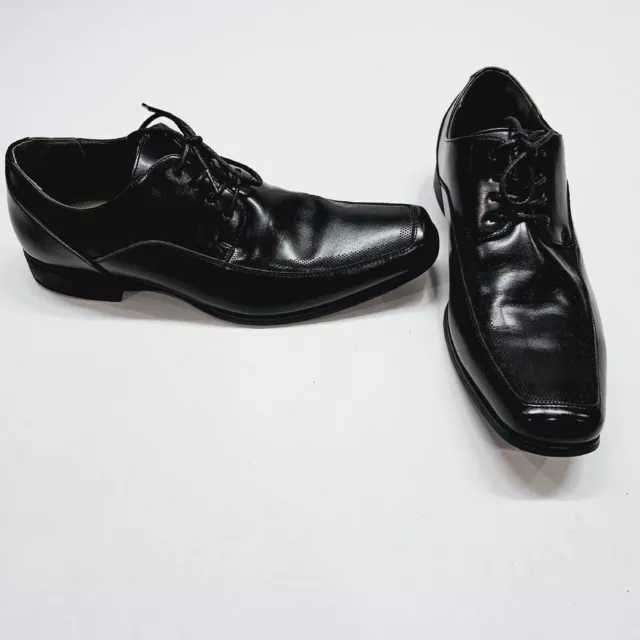 ROCK & REPUBLIC Mens 11 M Black Lace Up Casual Dress Shoes NWOT Loafers Cut Toe