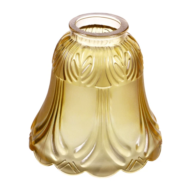 Paralume In Tessuto Stile Retrò Per Lampadario - Coperchio Sostitutivo Per Portalampada E14/E27 (Bianco, Forma Tromba) - 2