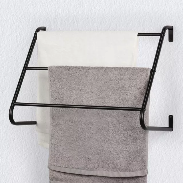 3 Tier Bathroom Towel Rack Wall Mount Ladder Towel Bar Towel Hanger Rack Rod
