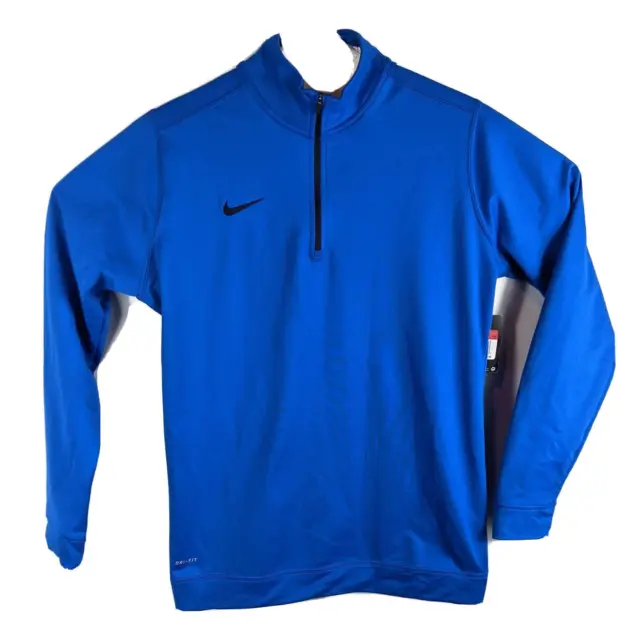 Womens Athletic Nike Pullover XL Blue Workout 1/4 Zip Sweatshirt