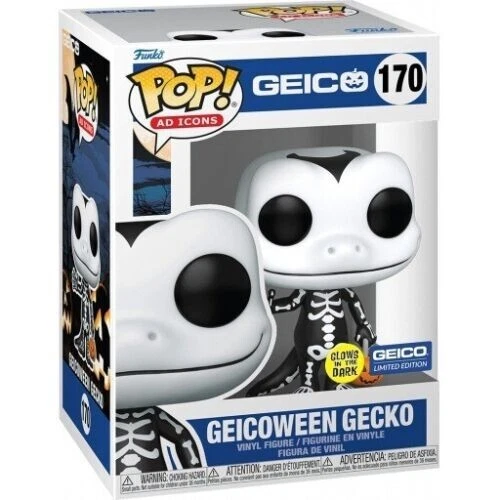 Funko POP! Geicoween Geico Gecko Limited Edition #170 *In Hand* Glow In The Dark