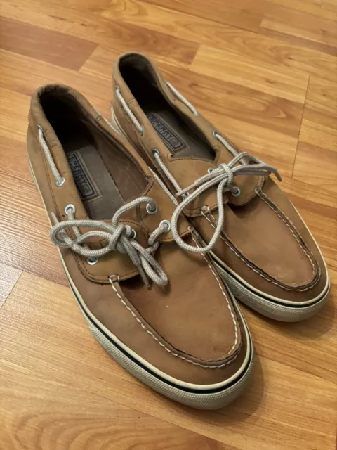 Sperry Top Spider Men’s 9W Casual Brown Tan Used Nice!