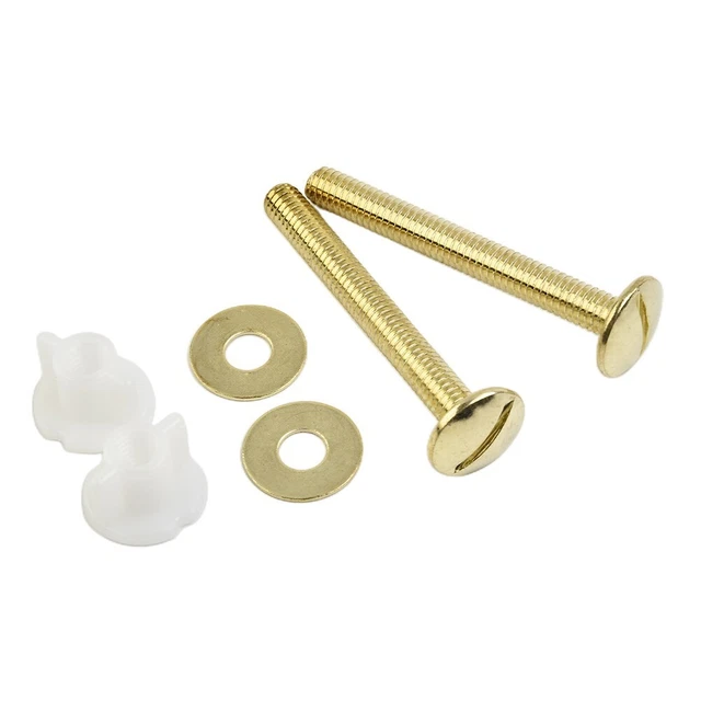 Kit Di 2 Viti Di Espansione Per Sedile WC - Riparazione Coperchio In Acciaio Inox E Plastica (Bianco)