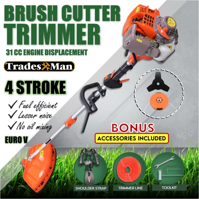 31cc Pole Brush Cutter Trimmer Line Whipper Snipper Tree Pruner Multi Garden FS