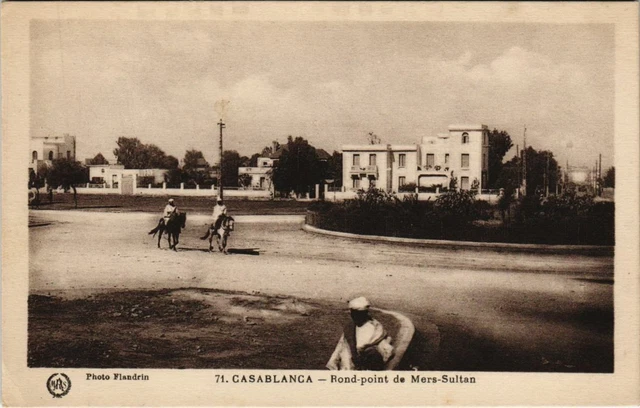 CPA AK MAROC CASABLANCA - Rond point de mers sultan (117911)