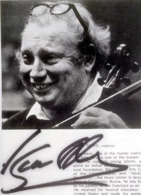 1980 Autograph HAND SIGNED PHOTO Program VIOLINIST ISAAC STERN Israel MEHTA IPO
