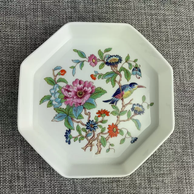 Aynsley Bone China Pembroke Pin Dish Open Trinket Dish England Bird Flowers