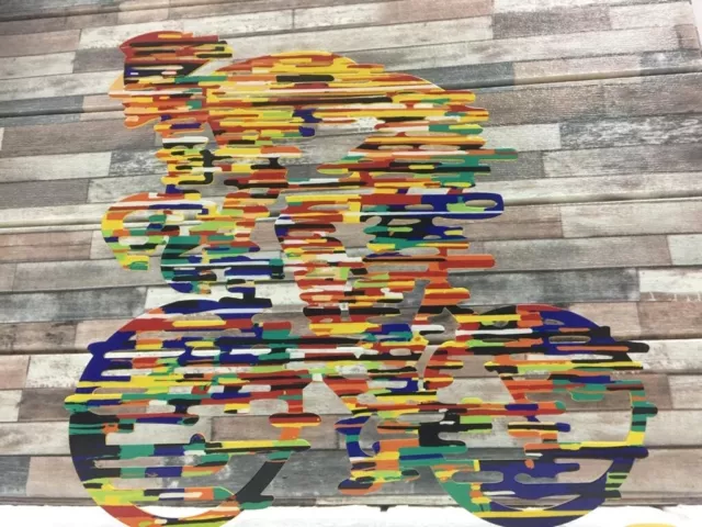 David Gerstein Arte Moderno CAMPEÓN Bicicleta Corredor Bicicleta Escultura de Metal Arte Pop