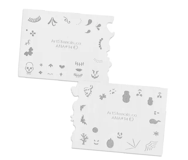 Aerógrafo Arte en Uñas Diseño Plantilla Arte en Uñas Aerógrafo Plantilla Halloween Tema-ANA14