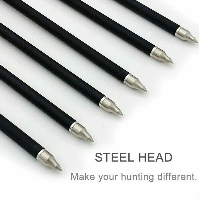 20'' Carbon Crossbow Bolts OD 8.8mm Arrows/100Gr Arrowheads/Lighted Nock Hunting 3