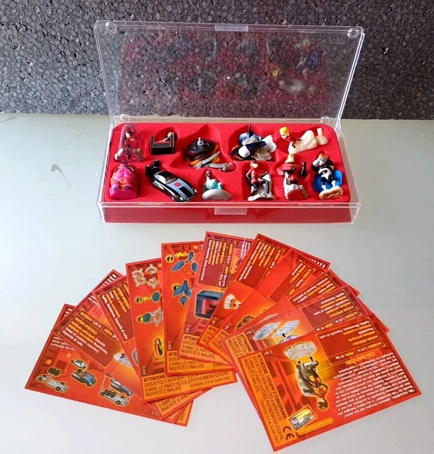 kinder gli incredibili serie completa con box + 11 cartine