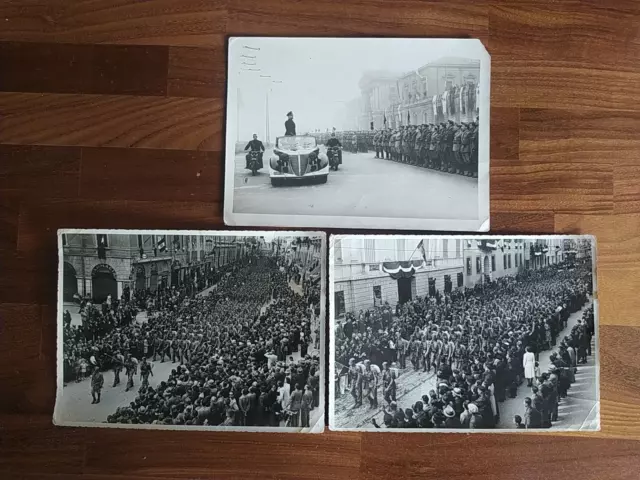 Fascismo Torino Mussolini Parata Militare Lotto 3 Antiche Fotografie Originali Fascismo Torino Mussolini Parata Militare Lotto 3 Antiche Fotografie Originali