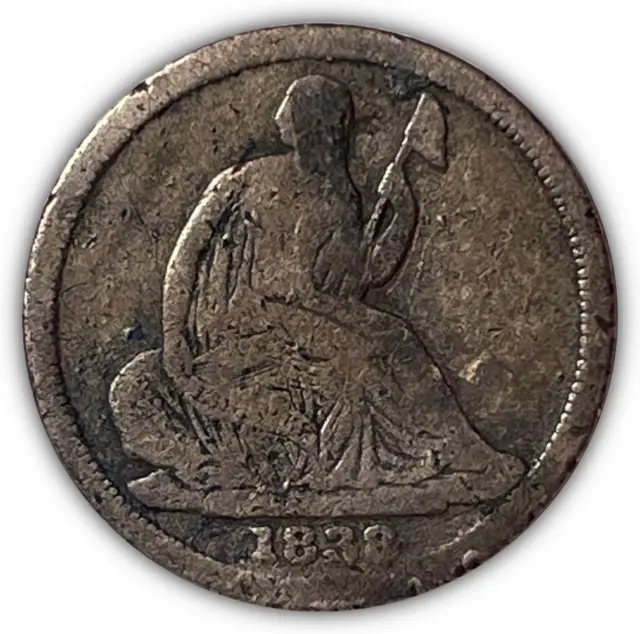 1838-O Seated Liberty Half Dime Fine F Coin #5049