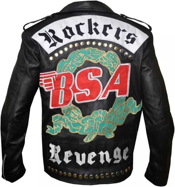 George Michael Faith Jacket, BSA Faith Rockers Revenge Black Real Leather Jacket