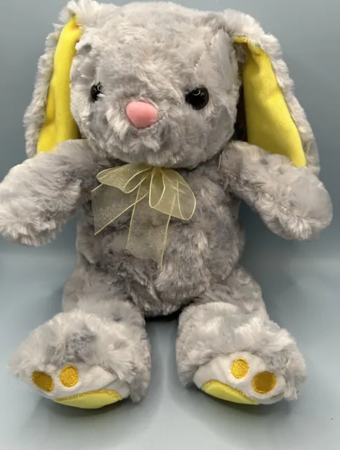 Easter Bunny Dan Dee Collector’s Choice Plush Toy Floppy Ear Rabbit Gray Yellow