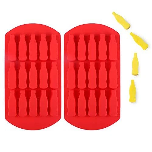 2 Pack Coca Cola Glass Bottle Ice Cube Tray, Coke Cola Silicone Mold