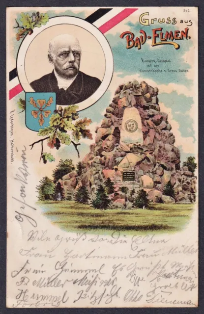 Bad-Elmen Bismarck Salutation De Ak Carte Postale