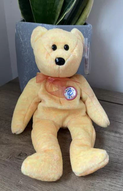 TY Beanie Babys PENSIONIERT 2000 SONNENBÄR mit Etikett Schutz. Neuwertig