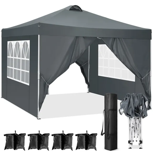 3x3m Pavillon Gartenzelt Partyzelt  Wasserdicht Faltbar Popup Camping Tent