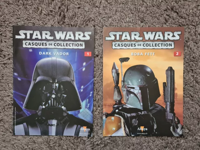 Lot De 2 Revues Magazines Star Wars Casques De Collection Dark Vador Boba Fett