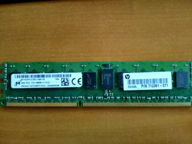 HP Micron 4GB 1Rx4 PC3-14900R 712381-571 Ram Memory SERVERS