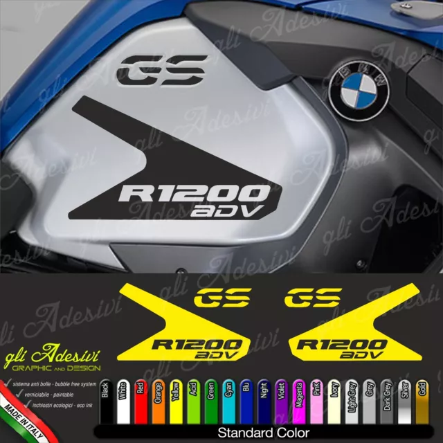 Set 4 Adesivi Fianco Serbatoio Moto BMW R 1200 gs adventure LC GS & R1200