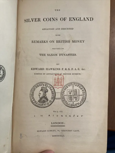 Hawkins’ English Silver Coins book 1841 Hardcover