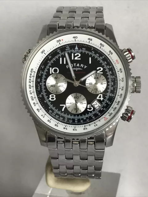 Rotary Men’s Chronograph Chronspeed Stainless Steel Bracelet Watch GB03351/19