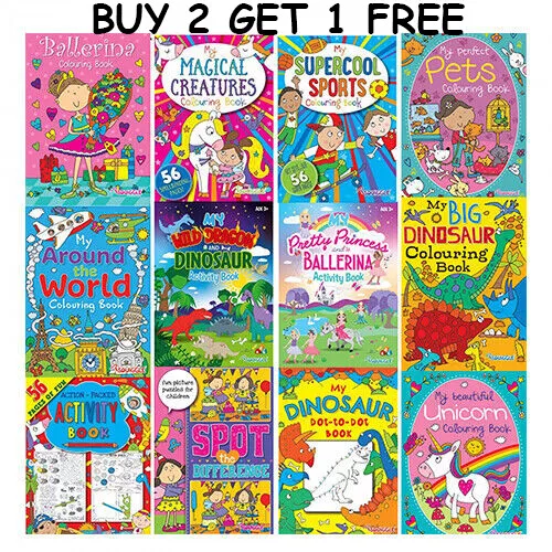 Kids Colouring Books Book Girls Boys Children Activity Fast Shipping A4