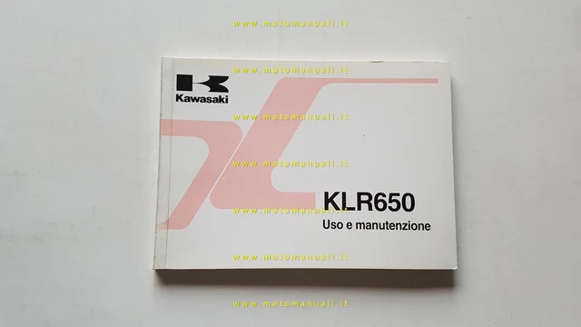 KAWASAKI KLR 650 1999 manuale uso manutenzione libretto originale italiano