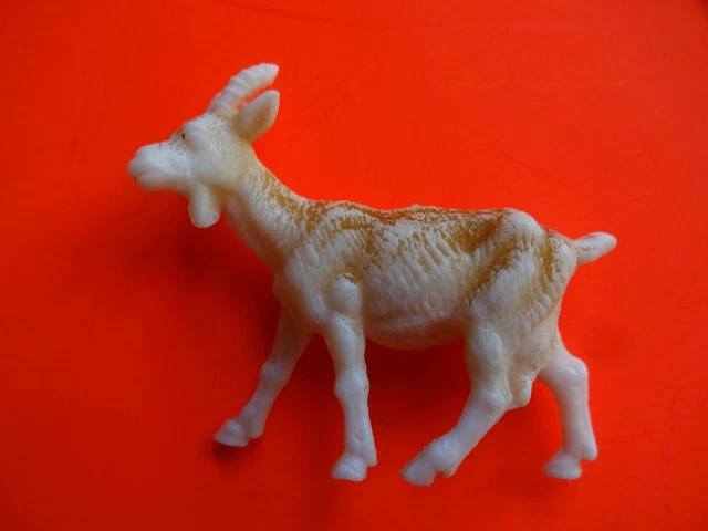 Decorazione natalizia statua presepe ""Capra - bianco marrone