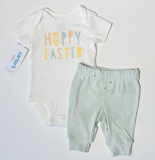 New Baby Girl Boy Clothes 3 Months Bodysuit Pants Set Carters Easter Outfit
