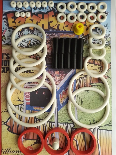 Kit élastiques Caoutchouc Pour Flipper Williams Diner - Doigts De Batteur Jaunes - Neuf