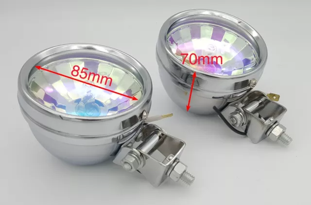 Motorcycle Halogen Clear White Passing Spot Light Fit Custom Modify Universal