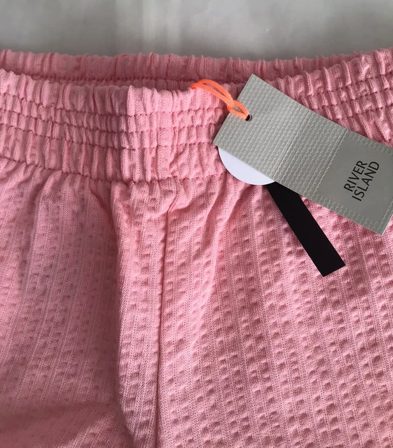 River island mini girls aged 2-3 years pink textured shorts outfit BNWT 7