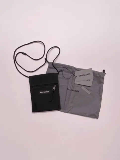 Balenciaga Black Explorer Nylon Crossbody Bag