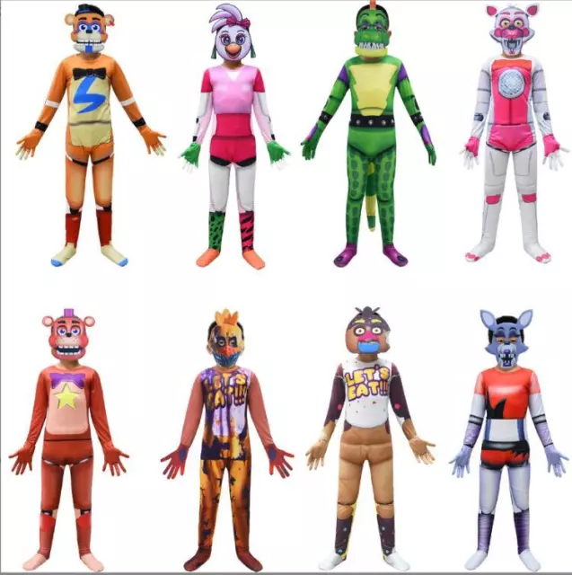 Kids Five nights at freddy's Cosplay Costume Fancy Halloween Party Jumpsuit Sets
