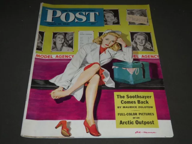 1943 April 17 The Saturday Evening Post Magazine - Illustrated Cover - Sp 414