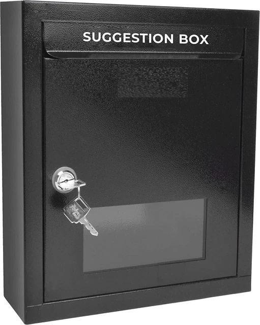 Boîte à idées - Boîte à idées - Boîte de collecte avec serrure - Boîte