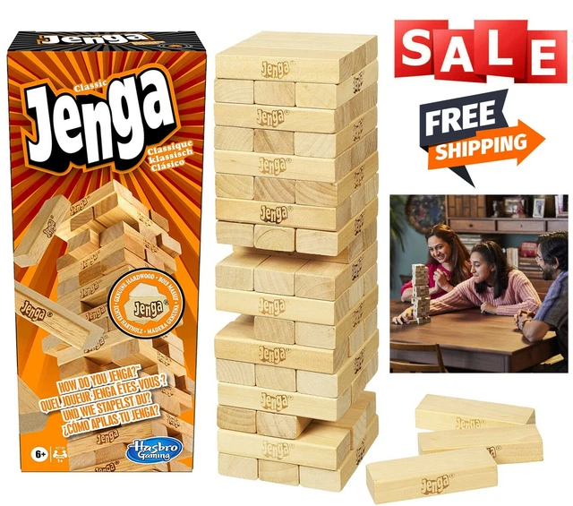 CLASSIC JENGA GAME from Hasbro Stacking Wooden Block Game New 54