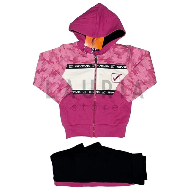 Tuta Givova Bambina Felpato Con Zip E Cappuccio 7461T0126