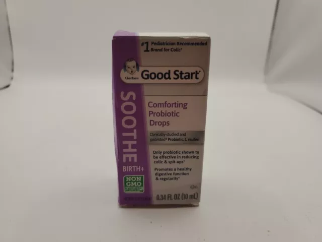 Gerber Good Start Soothe Comforting Probiotic Digestive Drops 0.34 oz Exp 07/24