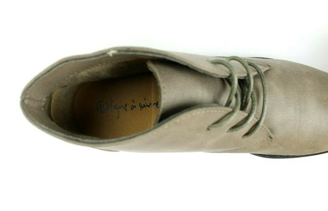 Bottines LIGNE A SUIVRE Cuir synthétique Gris taupe T 39 / UK 5.5 trés bon état 9