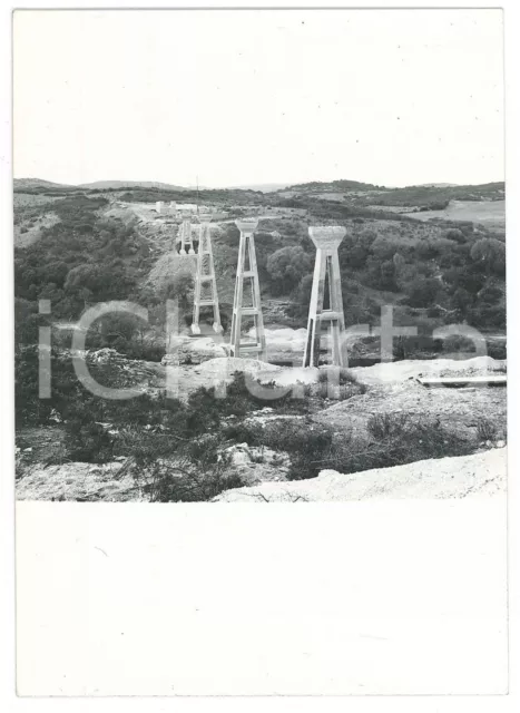 1965 ca SARDEGNA GALLURA - Ponte Canale 2 - Fondazione e pile - Fotografia 10x15