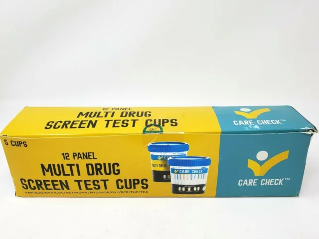 Care Check estéril 12 paneles prueba de detección de múltiples medicamentos tazas colección de muestras de orina