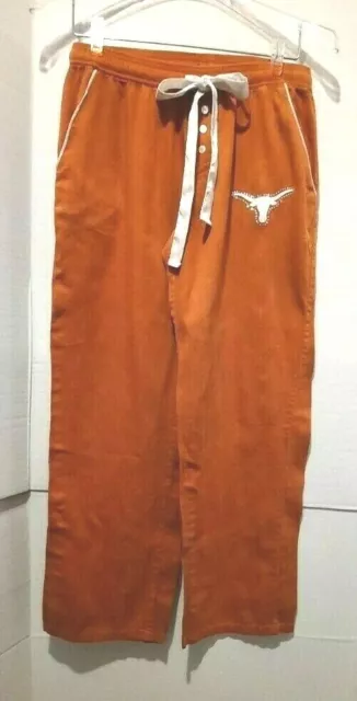 NCAA Texas Longhorns Pajama/Lounging Pants -Sz S - Logo w/Crystal border